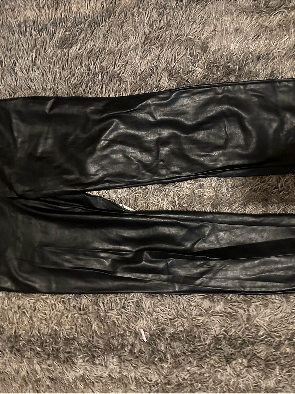 Women's Black Faux Leather Skinny Jeans